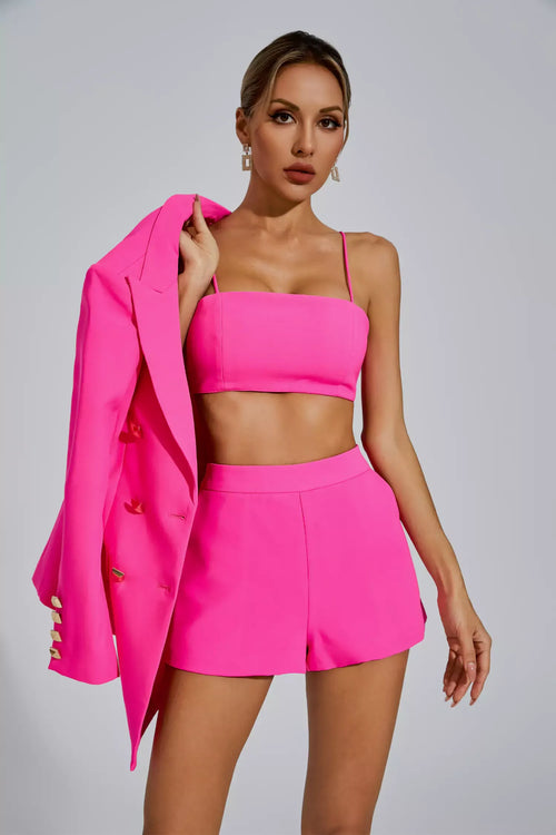 Adalee Pembe Blazer Set