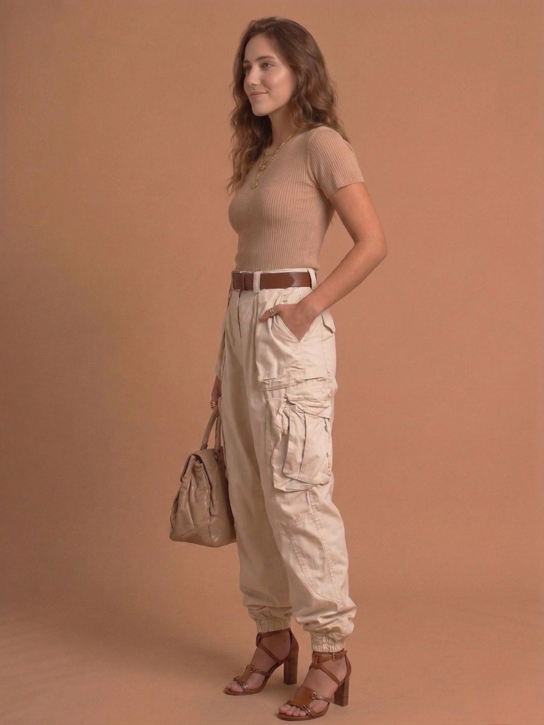 Yüksek Bel Kargo Chino Pantolon: Rahat Stil ve Modern Konfor