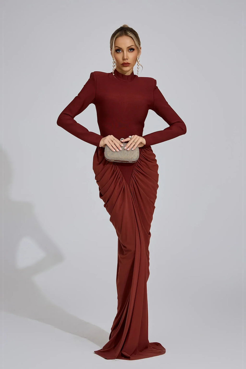 Zorina Sienna Ruching Maxi Elbise