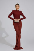 Zorina Sienna Ruching Maxi Elbise