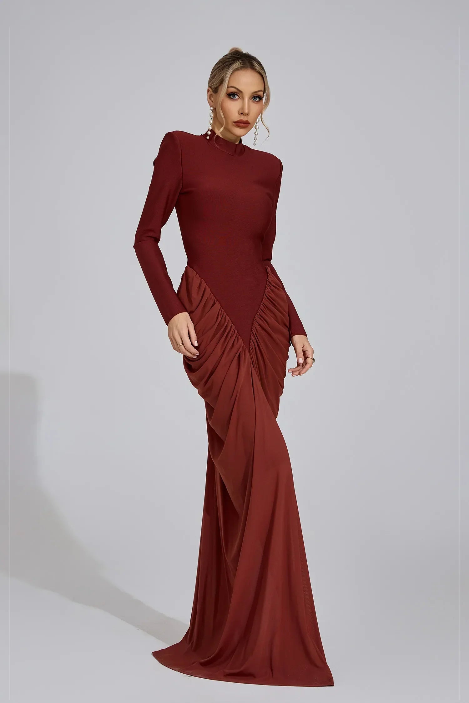 Zorina Sienna Ruching Maxi Elbise