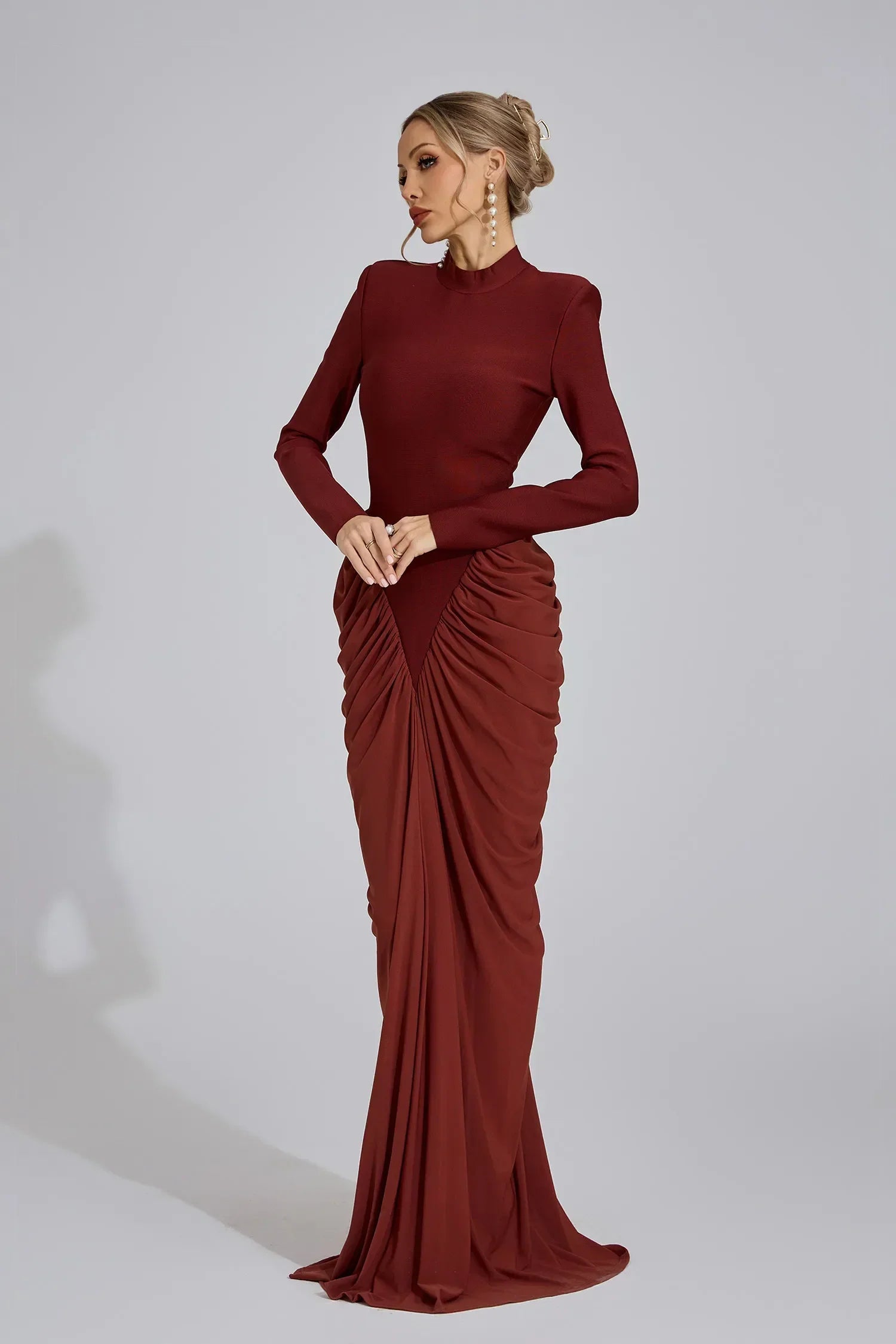 Zorina Sienna Ruching Maxi Elbise