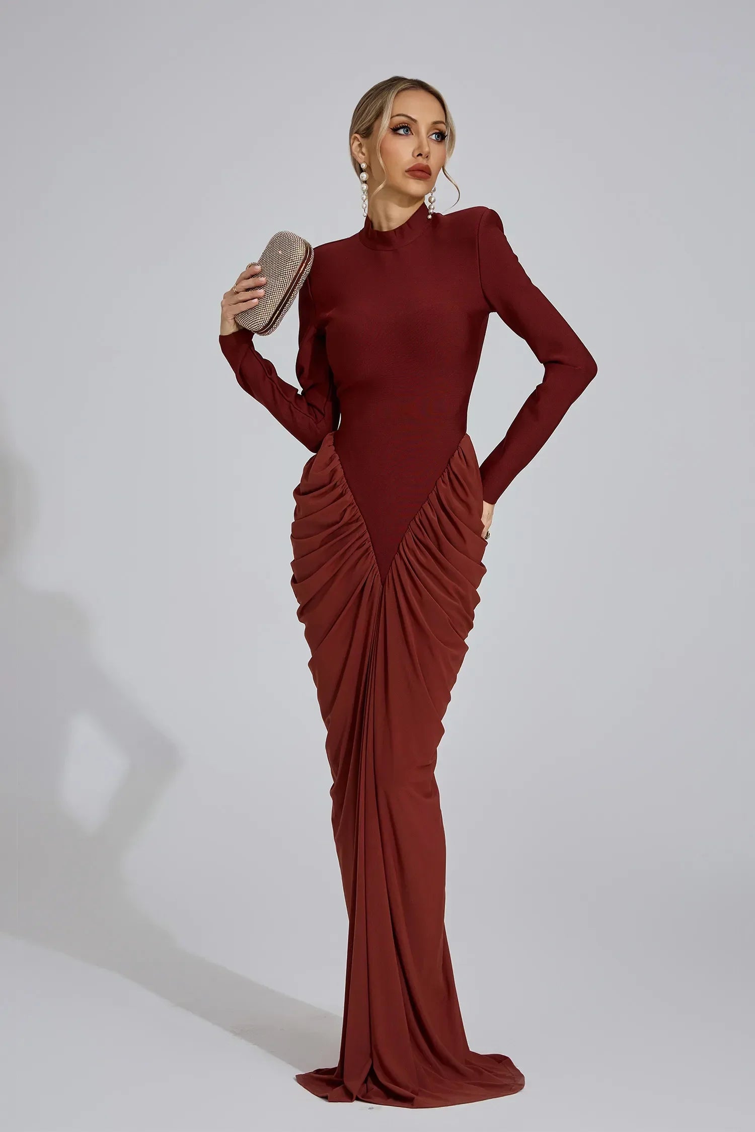 Zorina Sienna Ruching Maxi Elbise