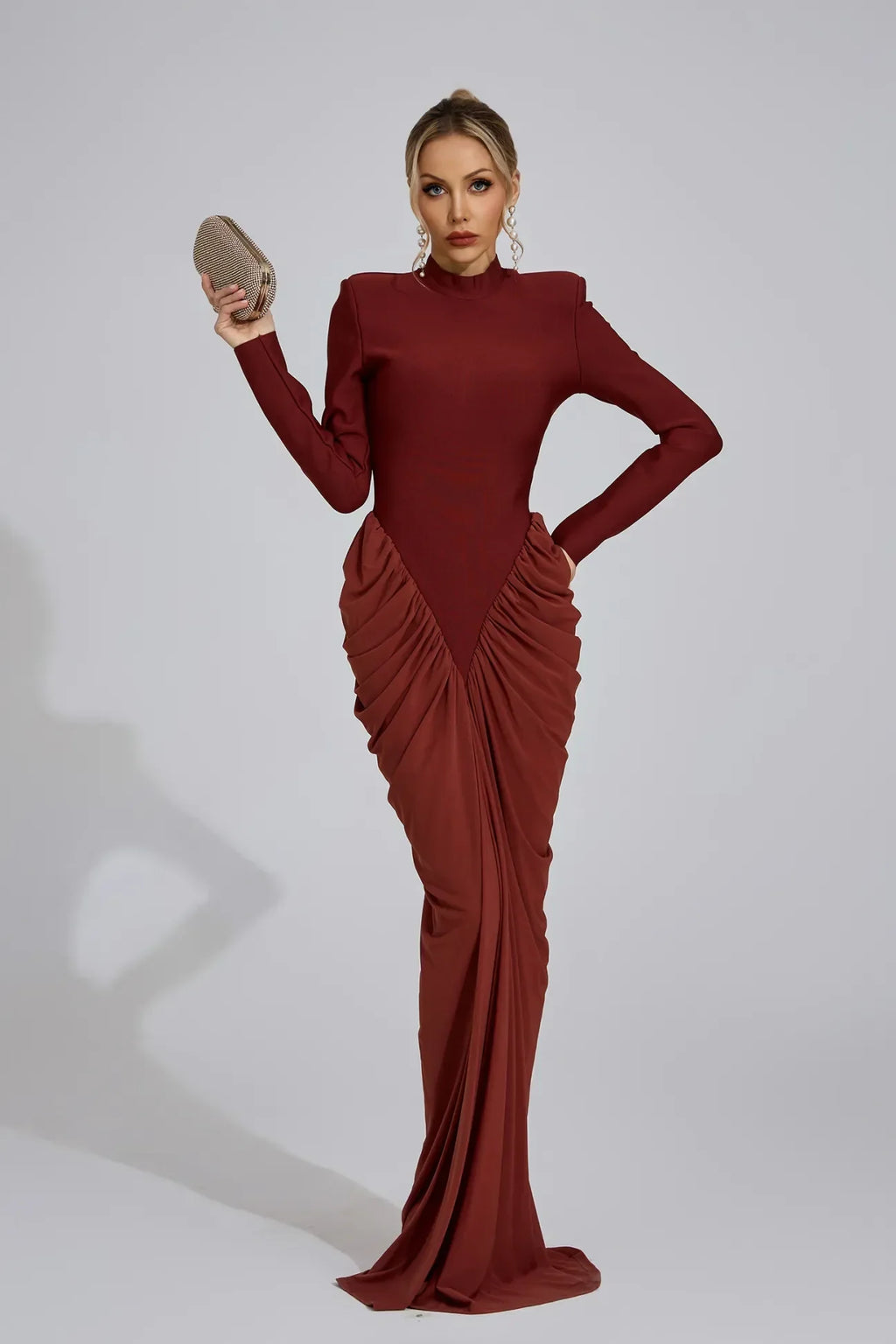 Zorina Sienna Ruching Maxi Elbise