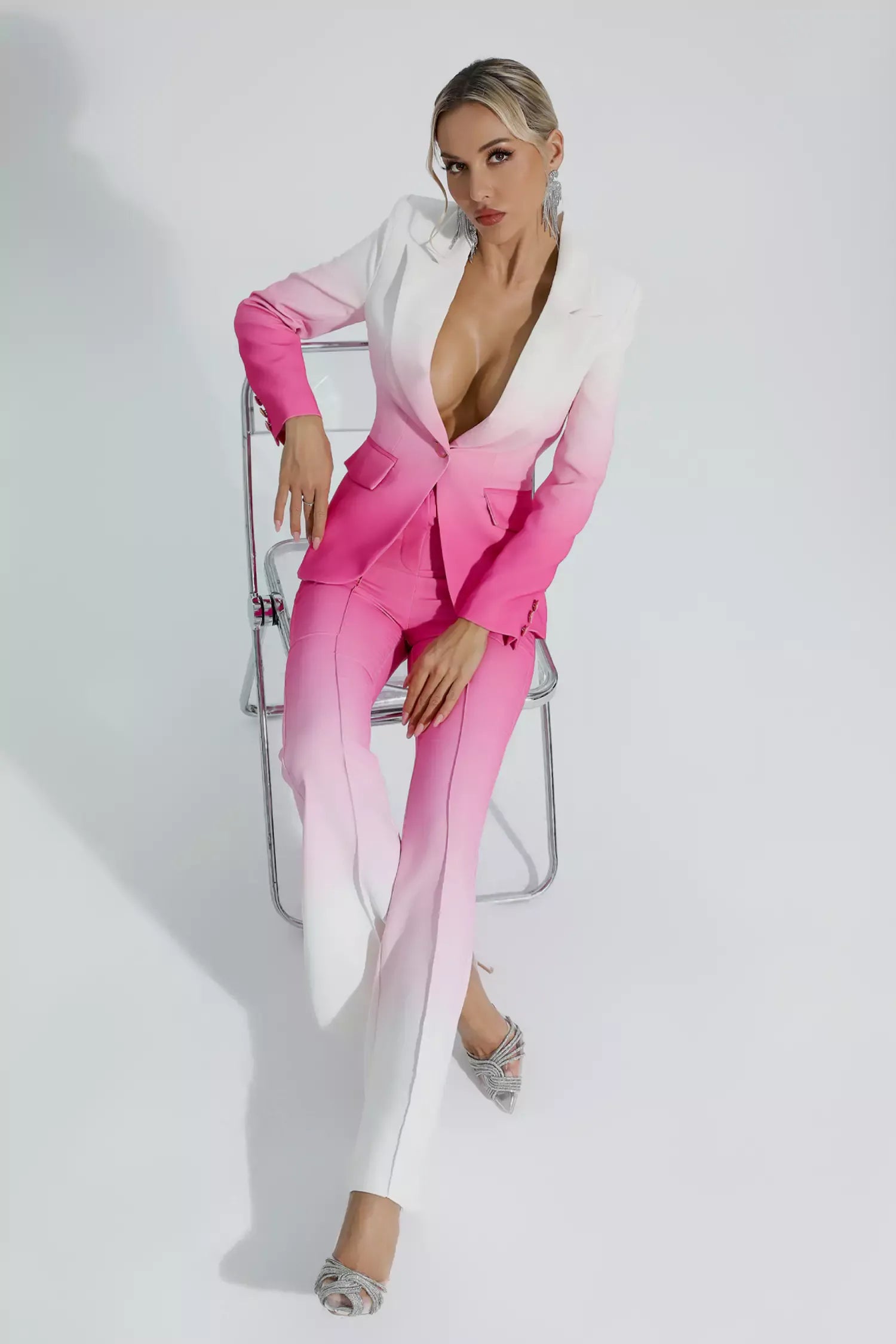 Anya Degrade Pembe Blazer Takımı