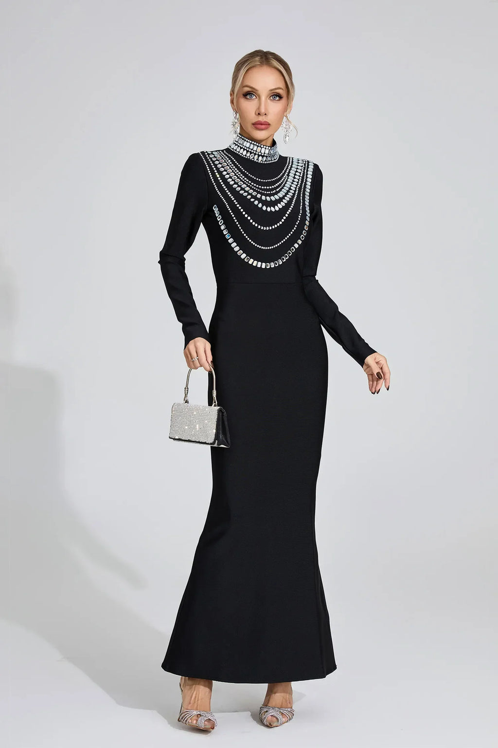 Ellery Siyah Elmas Maxi Elbise