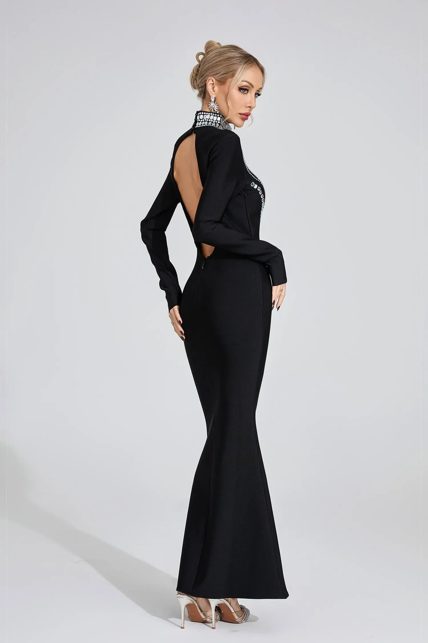 Ellery Siyah Elmas Maxi Elbise