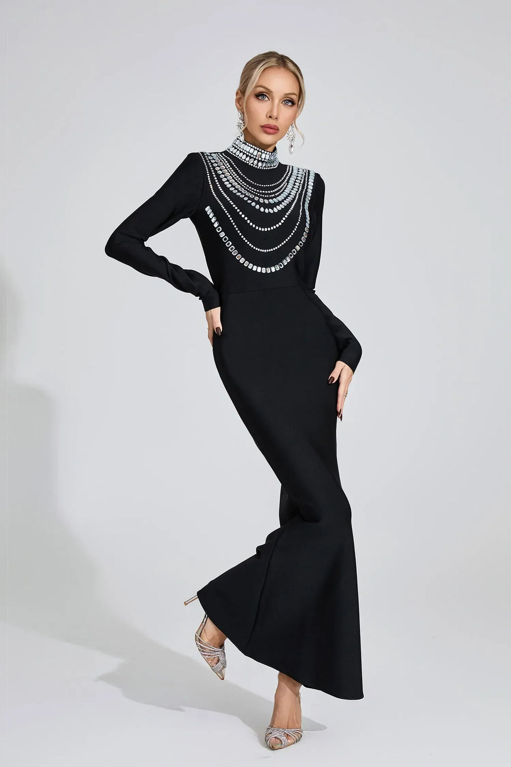 Ellery Siyah Elmas Maxi Elbise