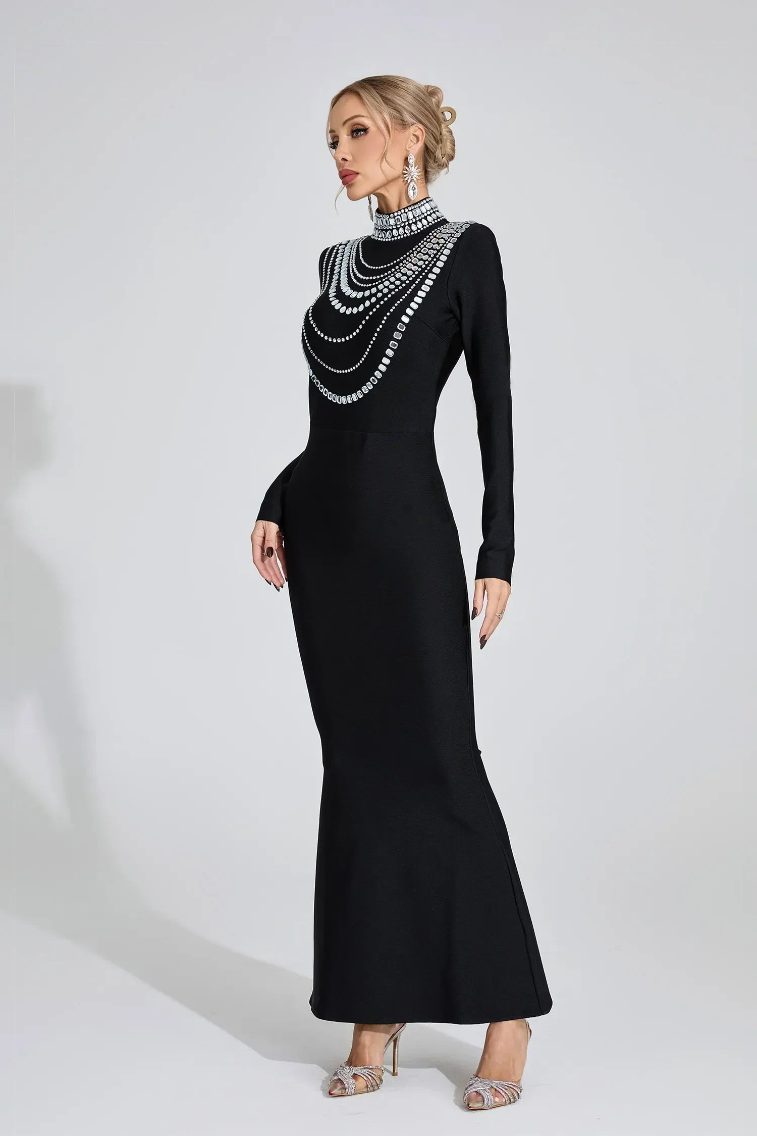 Ellery Siyah Elmas Maxi Elbise