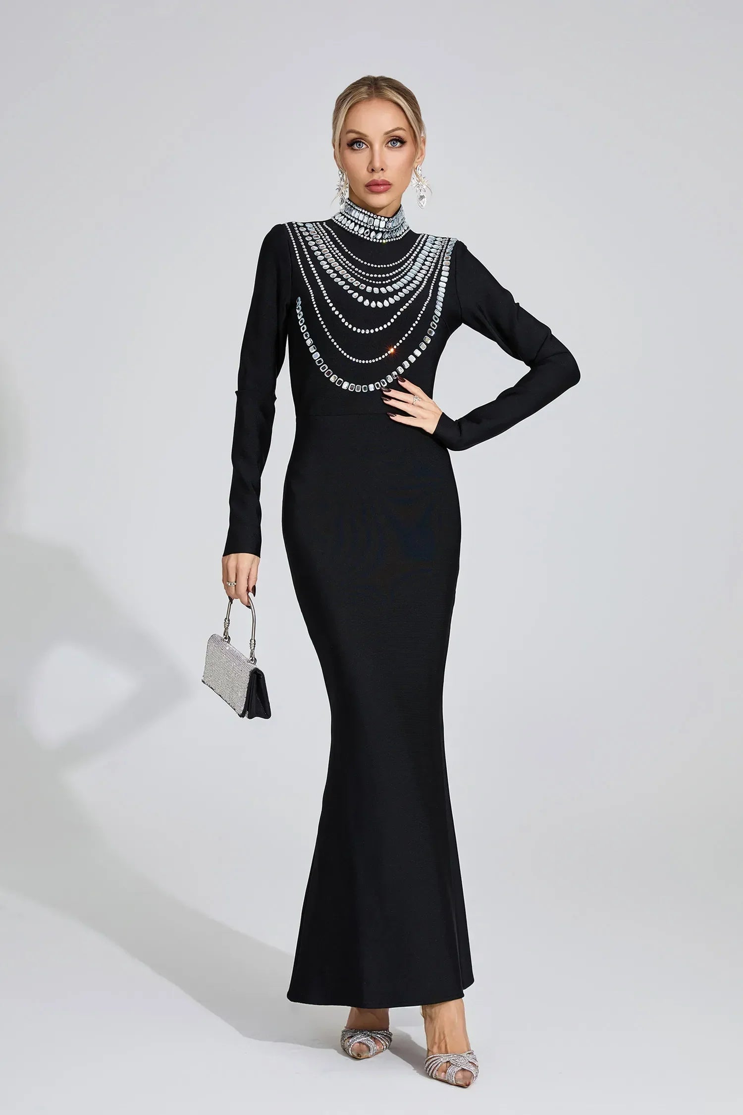 Ellery Siyah Elmas Maxi Elbise