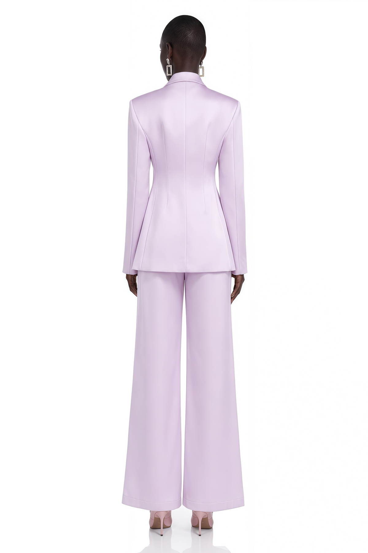 Bella Beli Büzgülü Ceket ve Pantolon Takımı Pembe