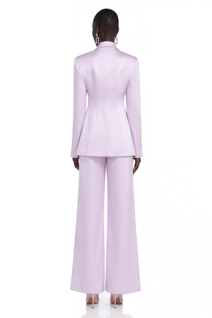Bella Beli Büzgülü Ceket ve Pantolon Takımı Pembe
