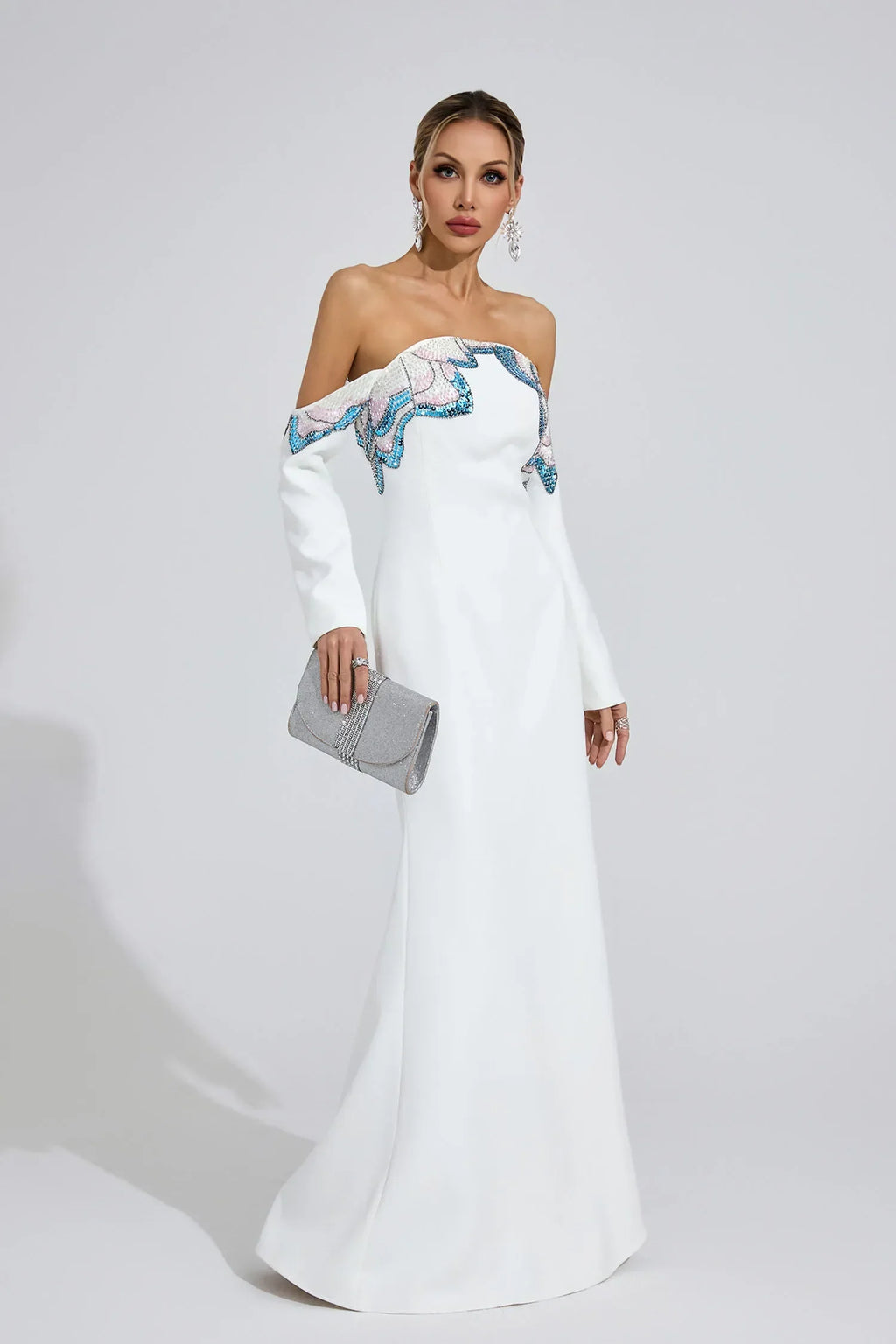 Talisse Beyaz Elmas Maxi Elbise