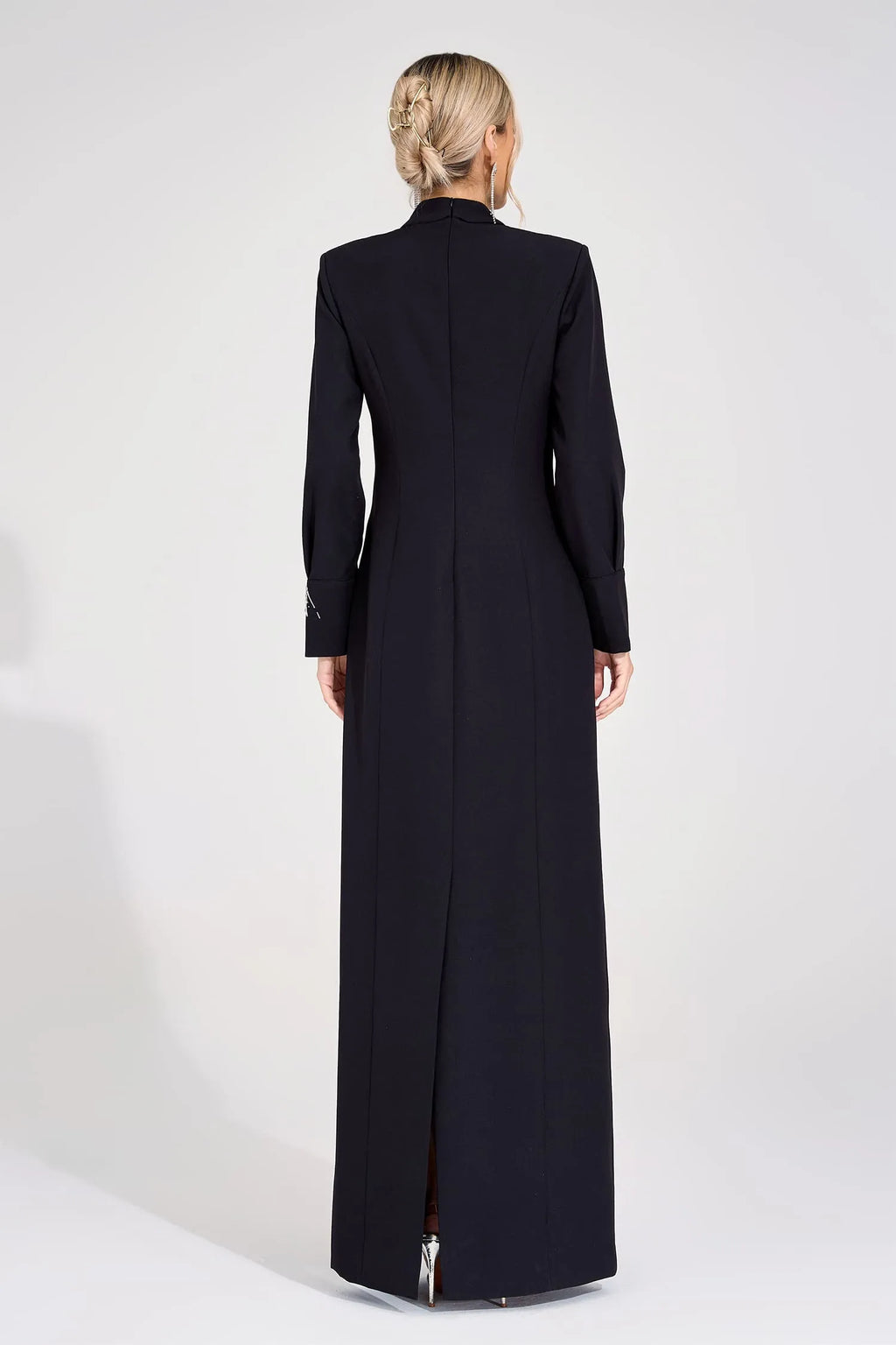 Chaucer Siyah Elmas Maxi Elbise