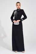 Chaucer Siyah Elmas Maxi Elbise