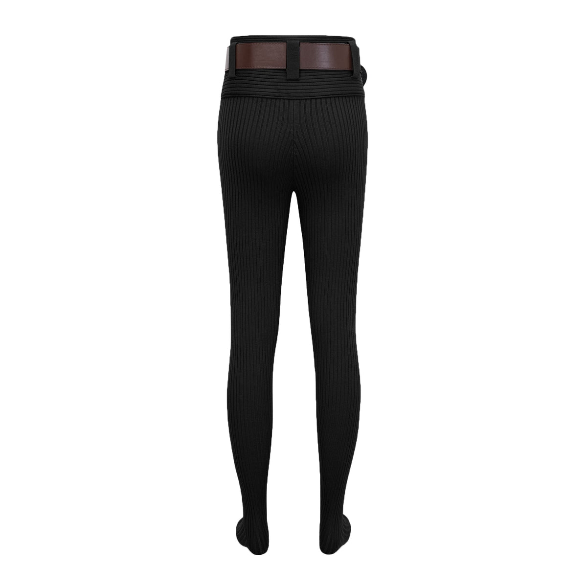 Claire Fitilli Triko Body ve Pantolon Takım Siyah