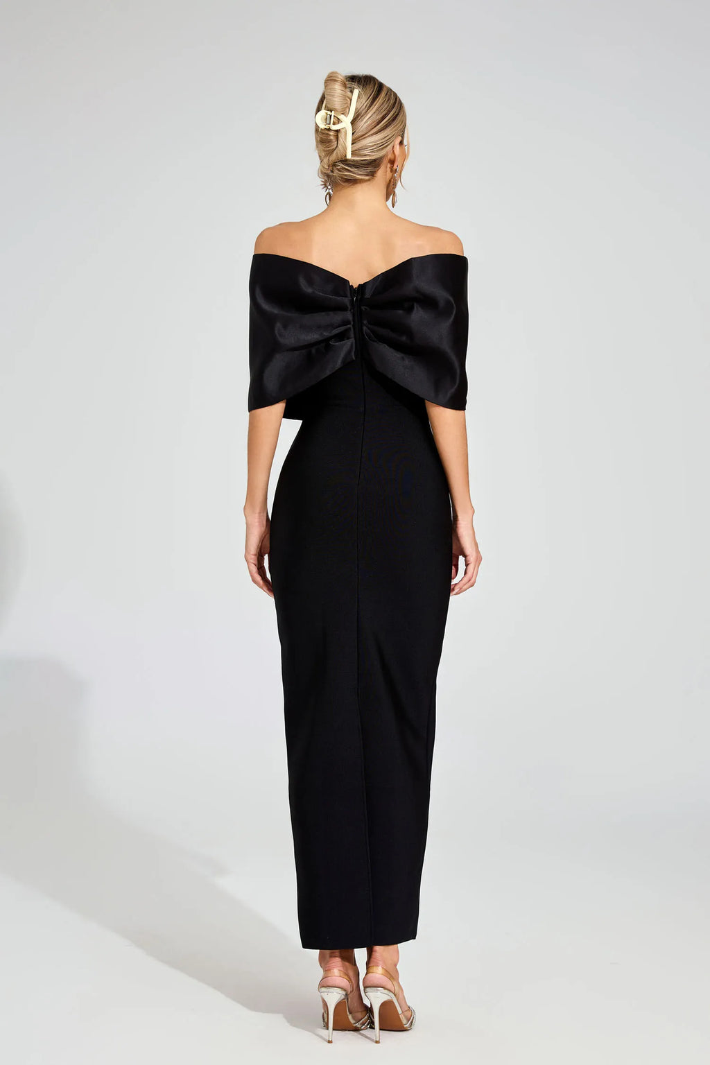 Elaine Siyah Elmas Bandaj Maxi Elbise