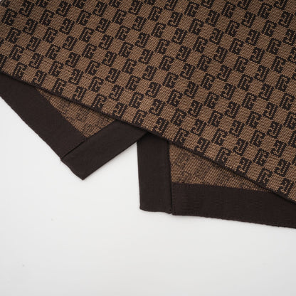 Cyrielle Monogram Jakarlı Üst ve Pantolon Takım Kahverengi