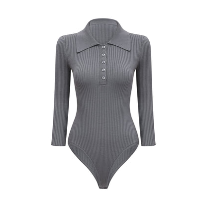 Claire Ribana Örgü Body ve Pantolon Takımı Gri
