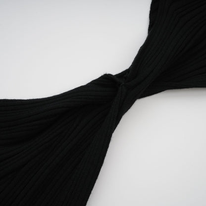 Gabrielle Halter Yaka Triko Üst Siyah
