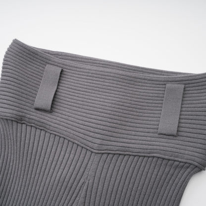 Claire Ribana Örgü Body ve Pantolon Takımı Gri