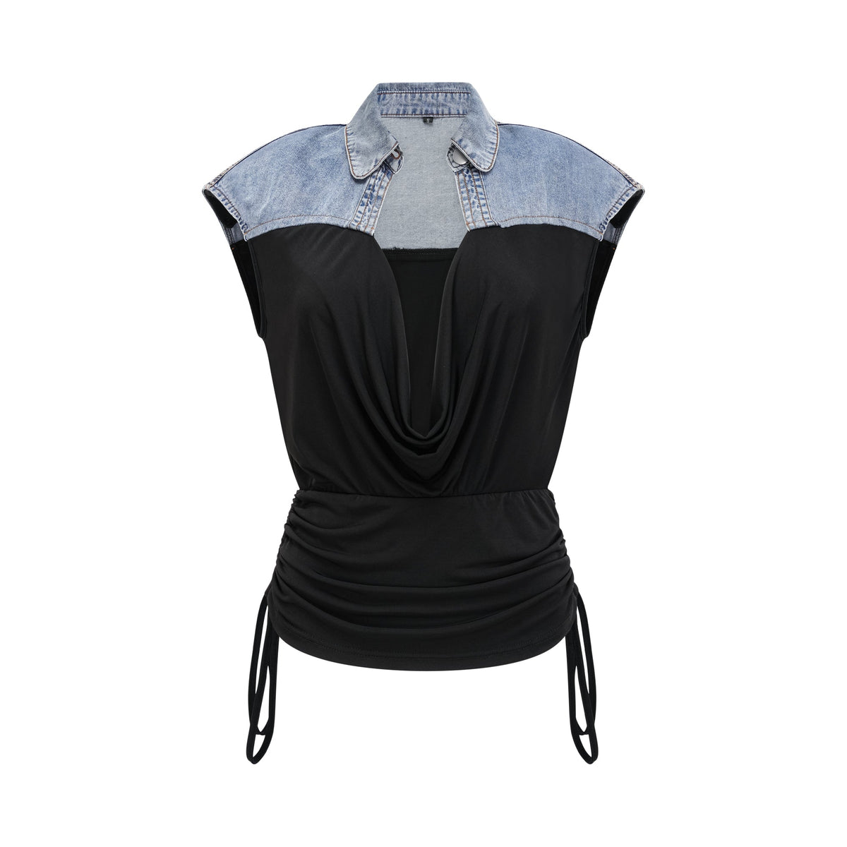 Nala Panelli Denim Üst ve Etek Takım