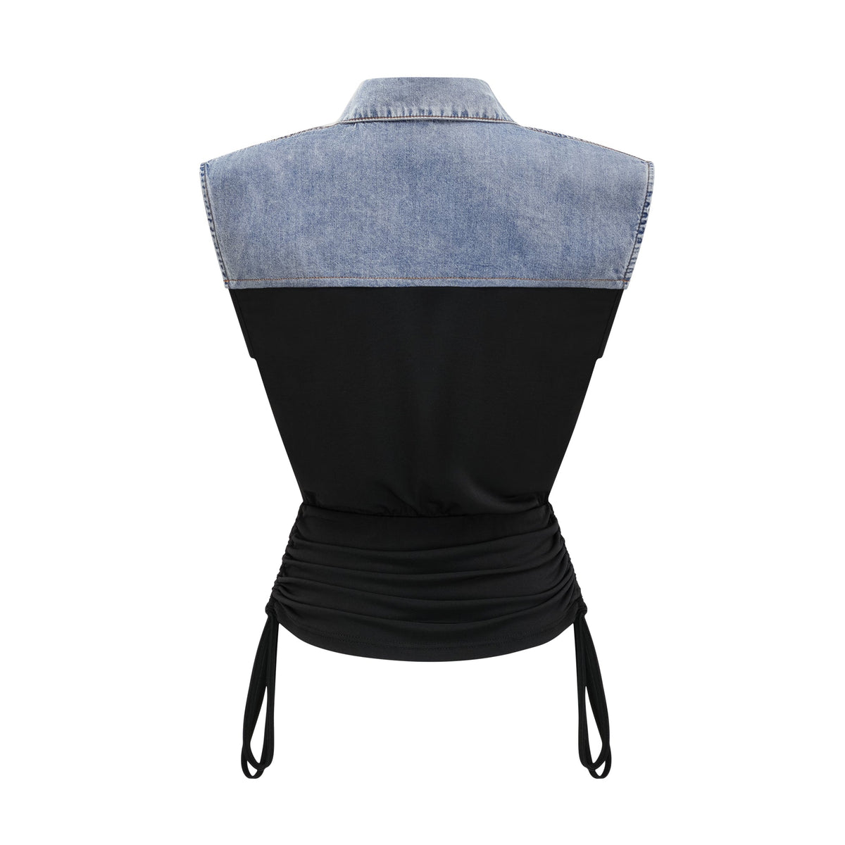 Nala Panelli Denim Üst ve Etek Takım