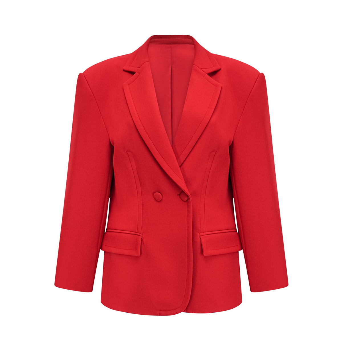 Coline Kum Saati Formlu Kruvaze Blazer Kırmızı