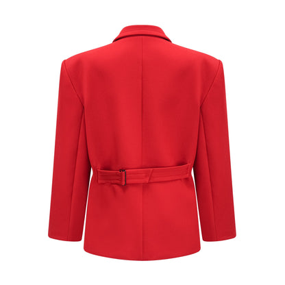 Coline Kum Saati Formlu Kruvaze Blazer Kırmızı