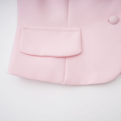 Eira Bebe Yaka Ceket Ve Etek Takımı Pembe