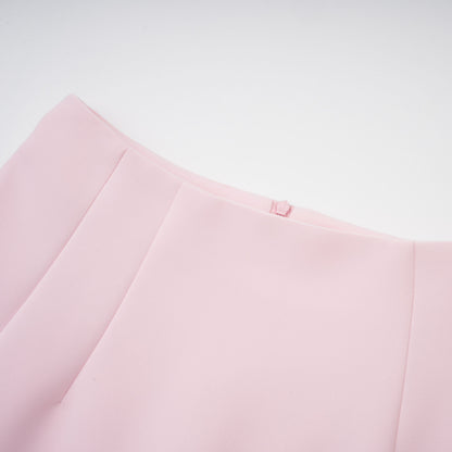 Eira Bebe Yaka Ceket Ve Etek Takımı Pembe