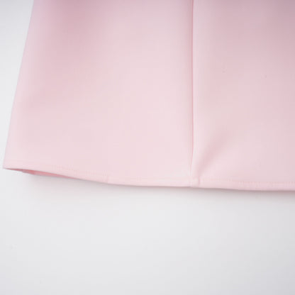 Eira Peter Pan Yaka Ceket ve Etek Takım Pembe
