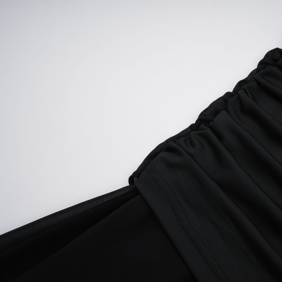 Tiziana Tek Omuz Pencere Detaylı Maksi Elbise Siyah