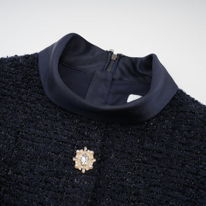 Josette Peplum Detaylı Panelli Maksi Elbise Mavi