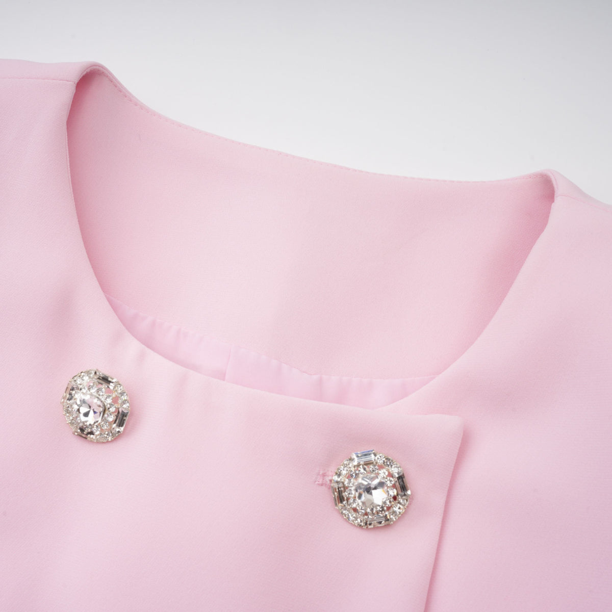 Freja Tüy Detaylı Blazer Mini Elbise Pembe