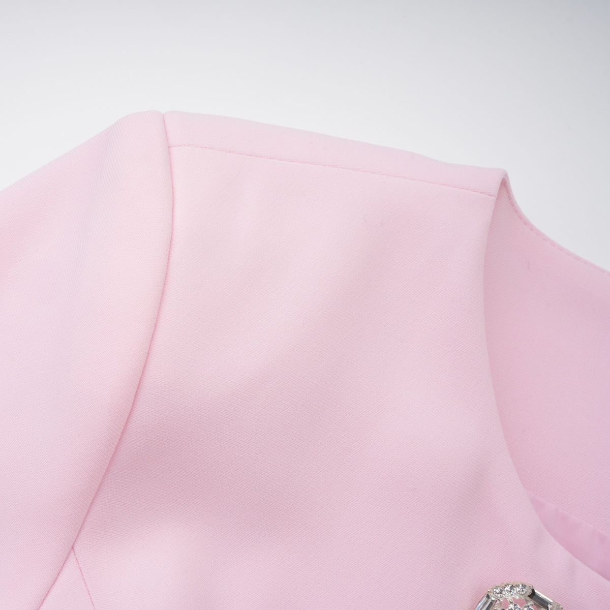Freja Tüy Detaylı Blazer Mini Elbise Pembe