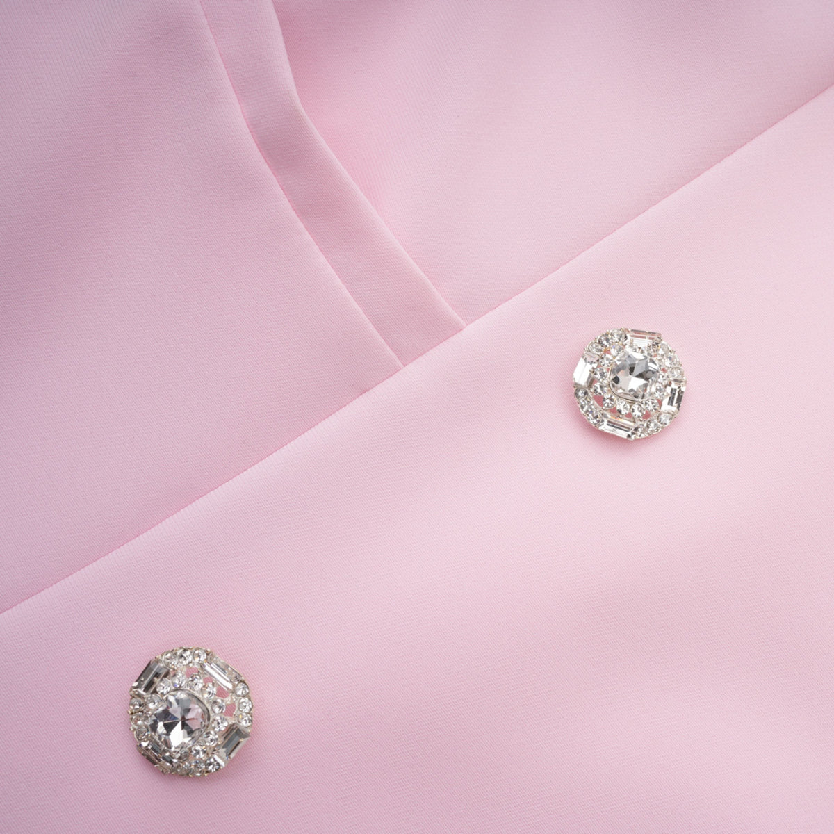 Freja Tüy Detaylı Blazer Mini Elbise Pembe