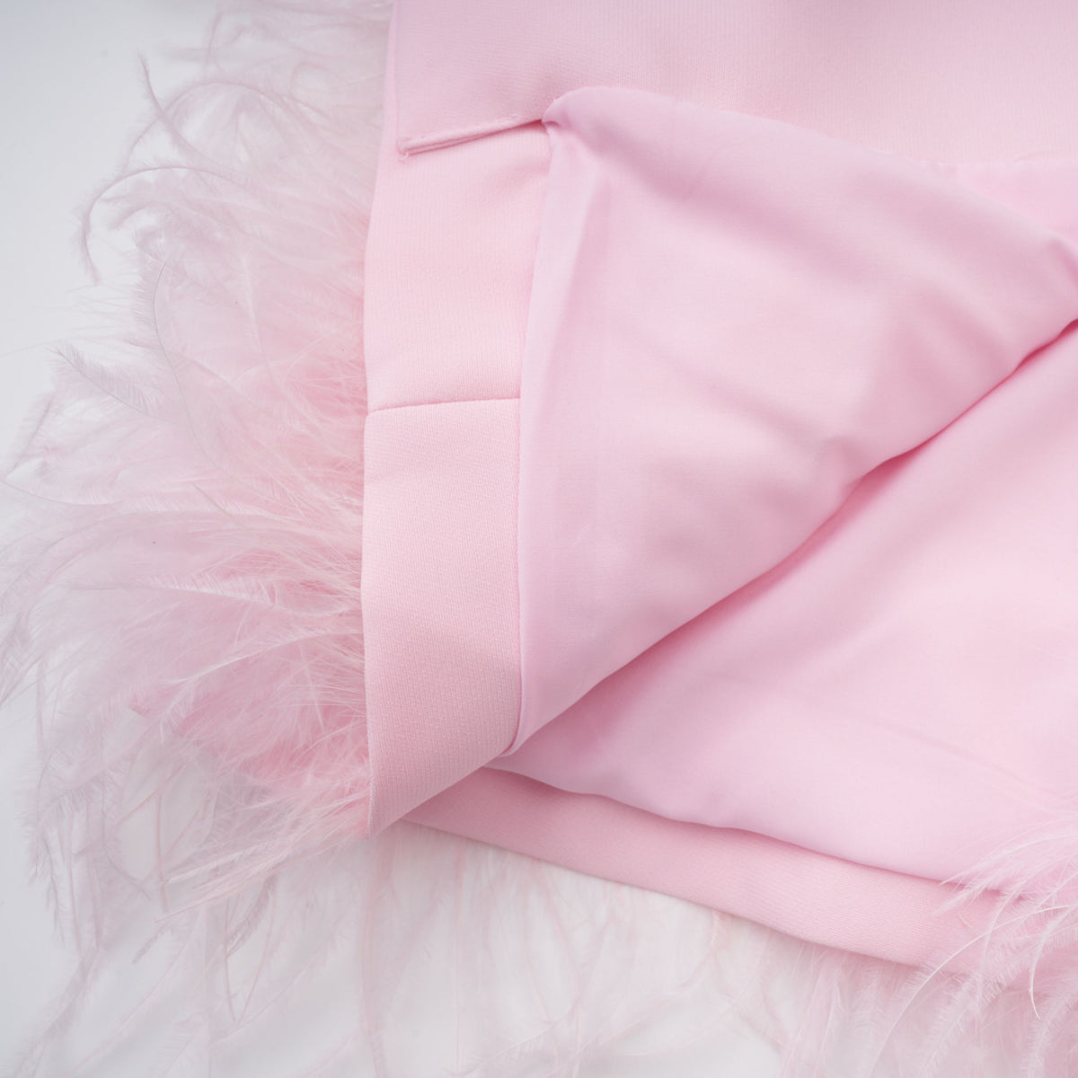 Freja Tüy Detaylı Blazer Mini Elbise Pembe