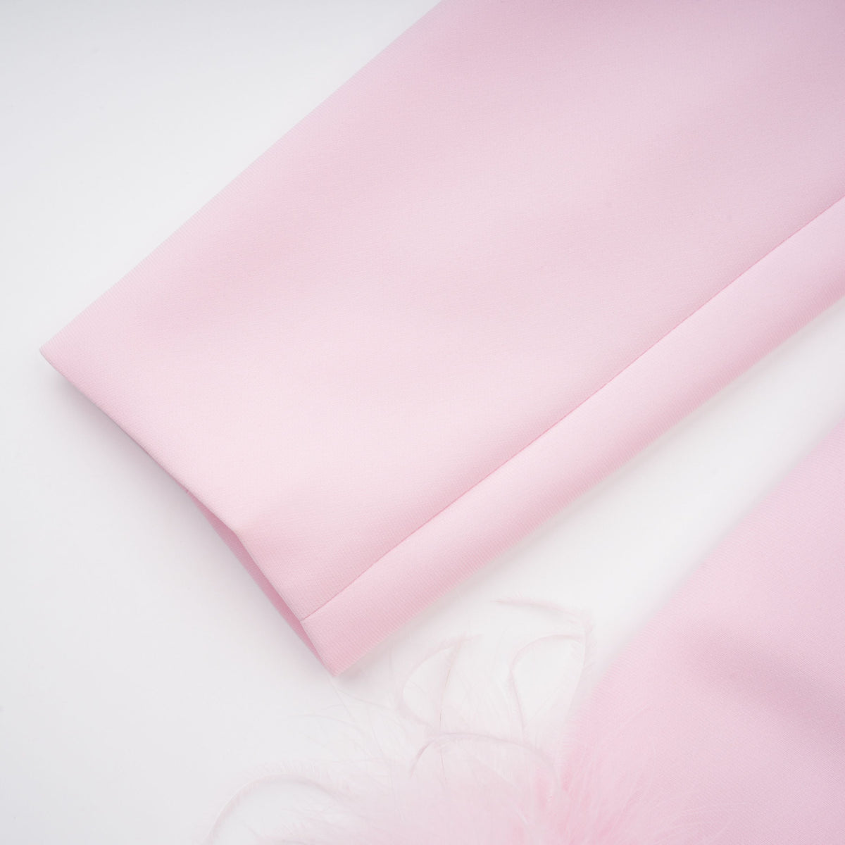 Freja Tüy Detaylı Blazer Mini Elbise Pembe