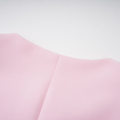 Freja Tüy Detaylı Blazer Mini Elbise Pembe