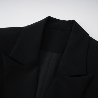Rébecca Blok Renkli Mini Blazer Elbise Siyah Beyaz