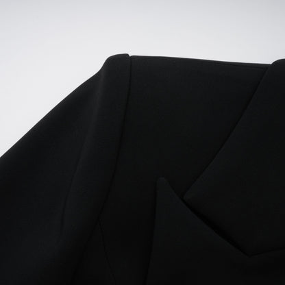 Rébecca Blok Renkli Mini Blazer Elbise Siyah Beyaz