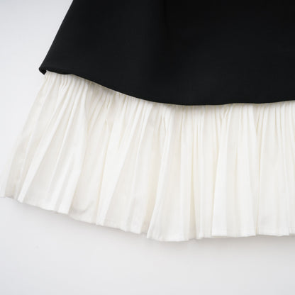 Rébecca Blok Renkli Mini Blazer Elbise Siyah Beyaz