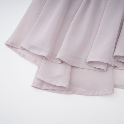 Doux Fırfır ve Pile Detaylı Mini Elbise Mor
