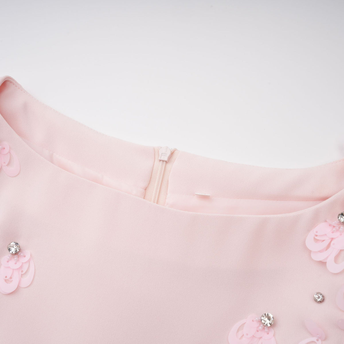 Gunnel Kristal İşlemeli Kloş Maksi Abiye Pembe