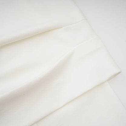 Hanna Büzgü Detaylı Düşük Omuz Crop Bluz Beyaz