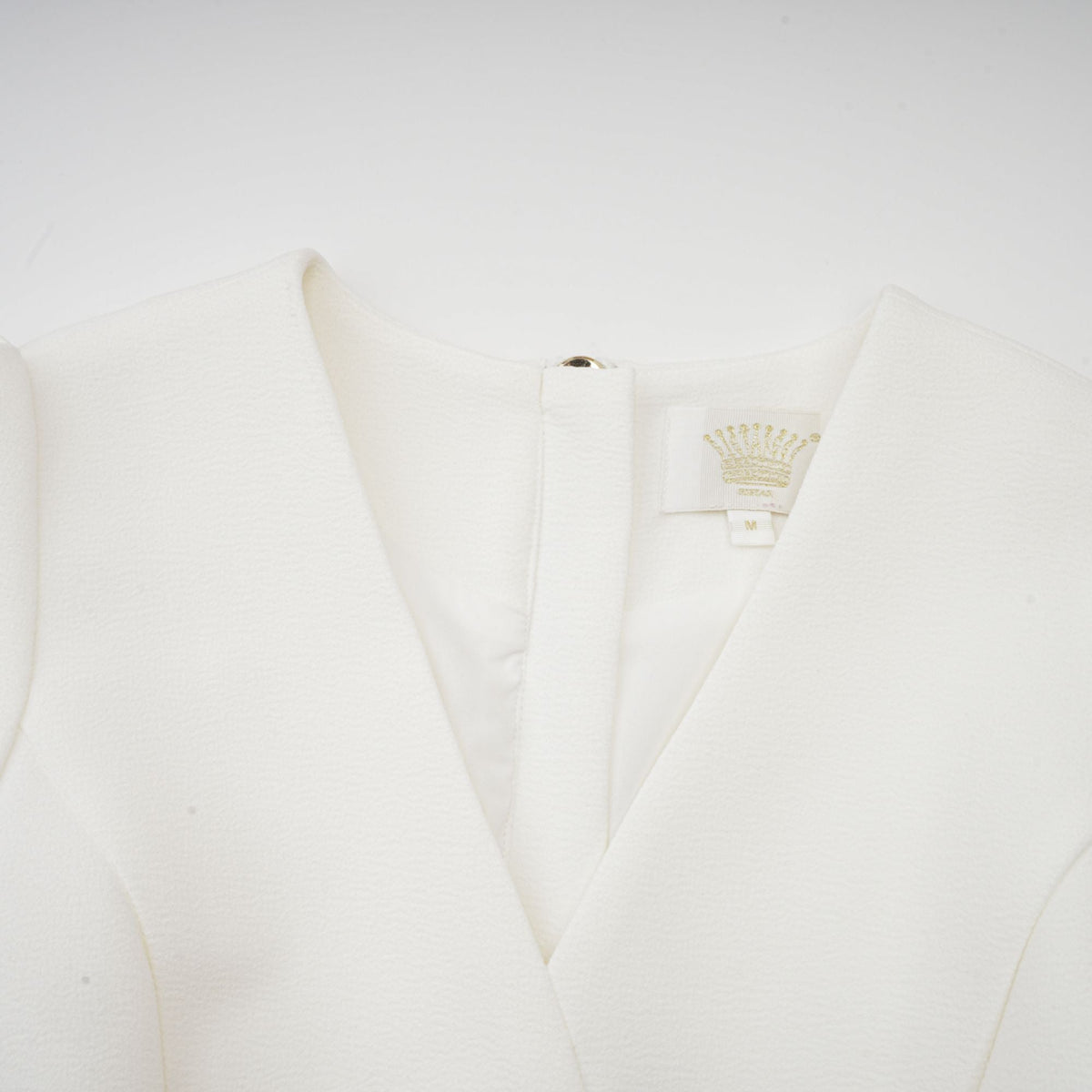 Élise Pilili Peplum Etek Uçlu Blazer Elbise Beyaz