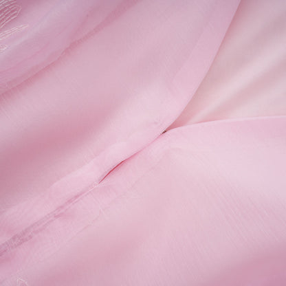 Florence Çiçek İşlemeli Katmanlı Mini Elbise Pembe