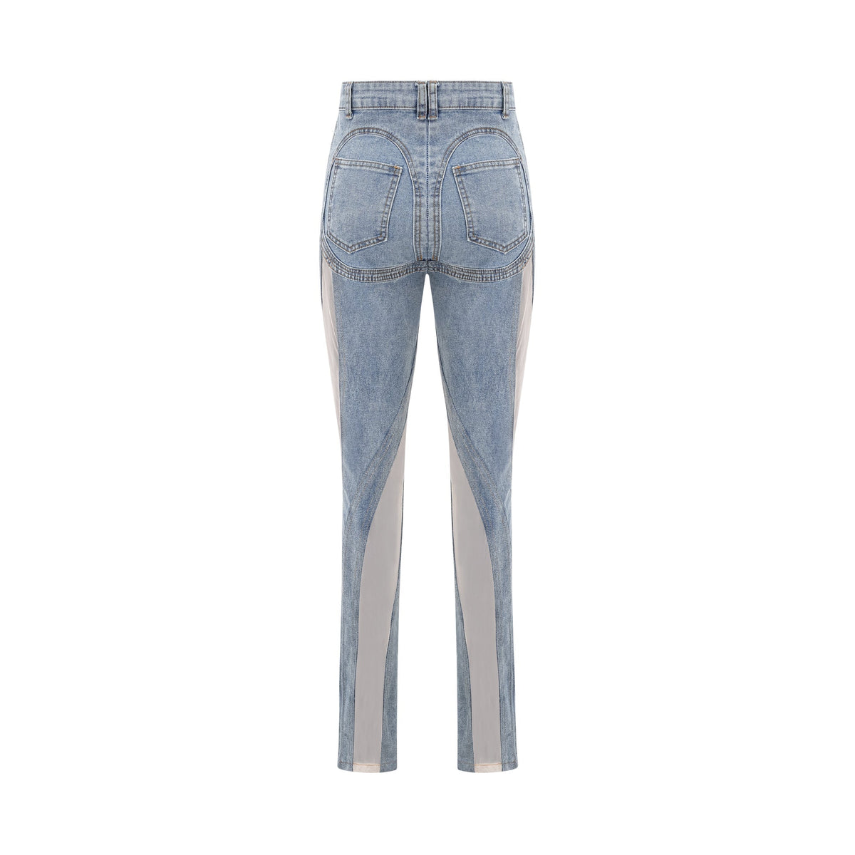 Aélis Tül Detaylı Skinny Jean Mavi