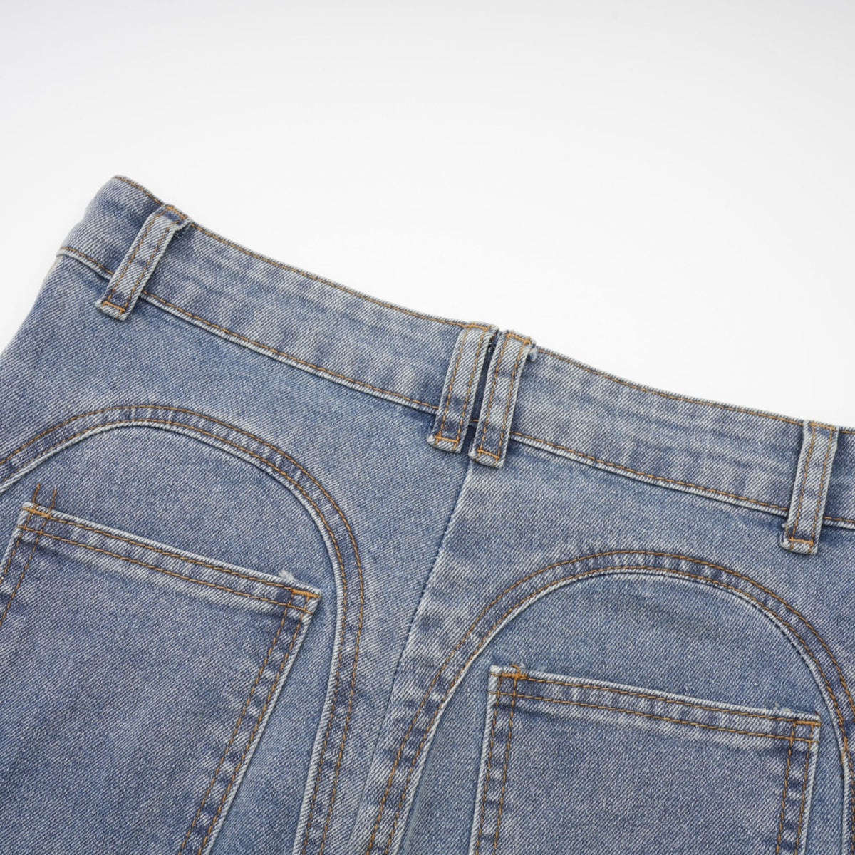 Aélis Tül Detaylı Skinny Jean Mavi